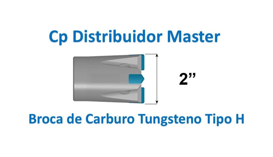Broca de Carburo para Roca con Rosca "H" 2 Pulgadas (50,8 mm) 63270 - linea de brocas de perforacion