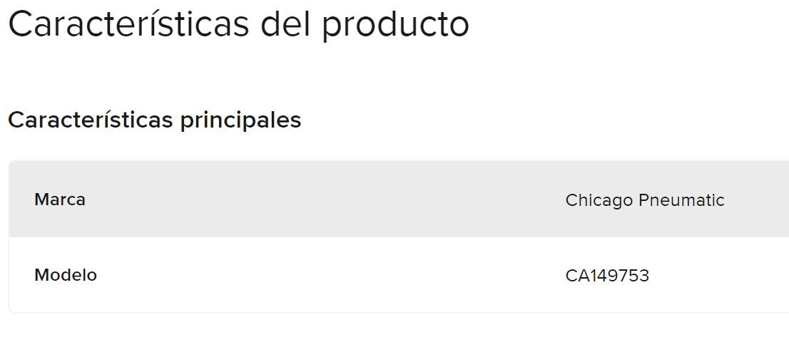 CA 149753 Aspas Refacción Chicago Pneumatic