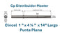 Cincel Neumático Punta plana 14" largo con Vástago 1 x 4 1/4"  y Ancho de Hoja 1 1/4"   21100