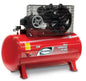 Compresor de aire lubricado de 2 etapas con motor eléctrico de 10 HP y tanque de 500L.
