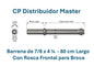 Barrena Barra de Perforación 7/8" x 80 cm  con Vástago de 7/8" x 4-1/4"   64250 con rosca frontal