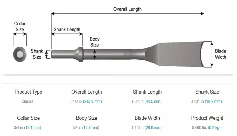 Cincel Divisor Para Soldadura Por Puntos De 7 Pulgadas  932