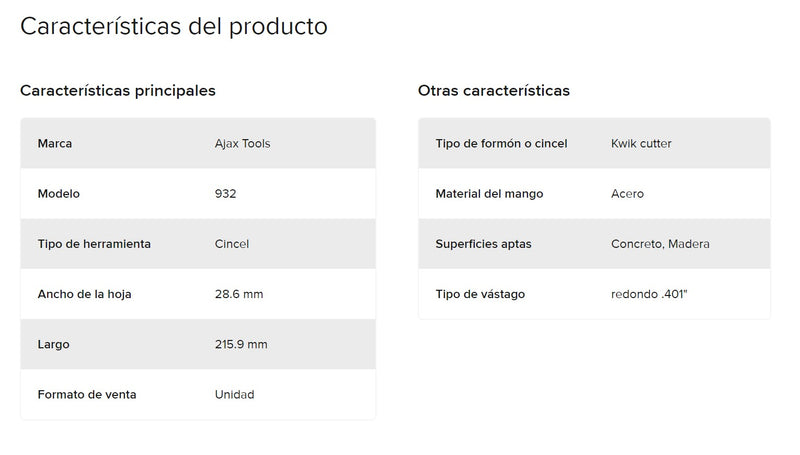 Cincel Divisor Para Soldadura Por Puntos De 7 Pulgadas  932