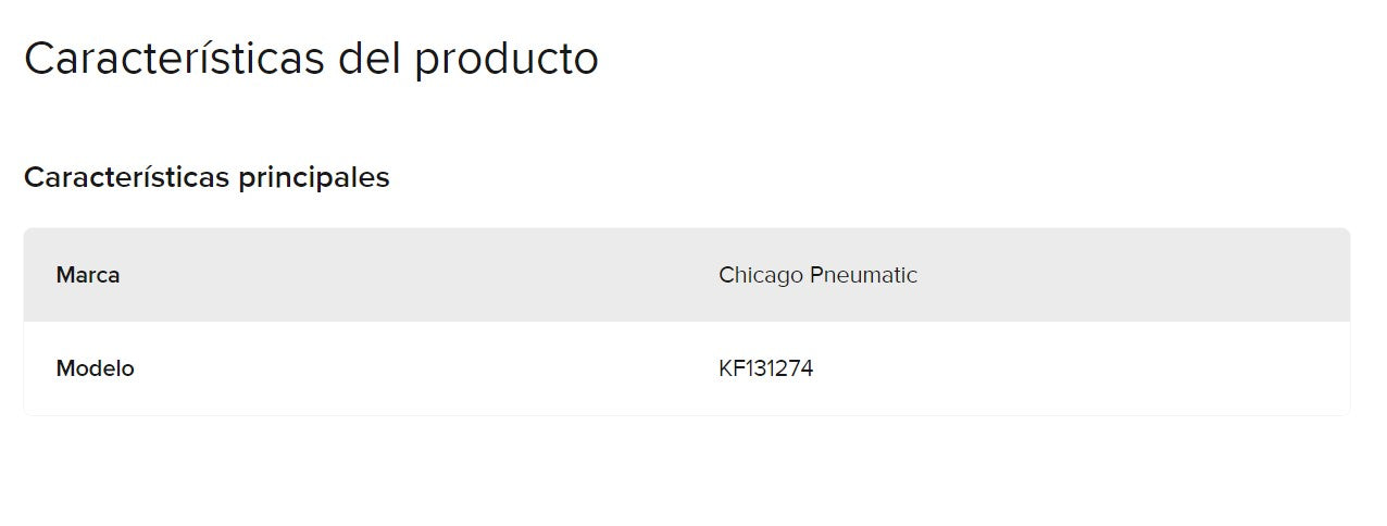 Kf131274 Aspas Para Pistola Neumática Cp734H Chicago Pneumatic