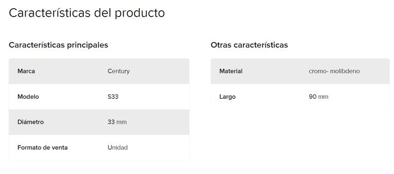 Dado De Impacto 33 Mm Con Mando De 1"