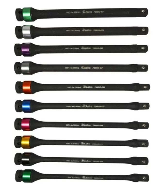 Juego De Extensiones  para llave de 1 / 2 De Límite De Par (10 Piezas) Astro