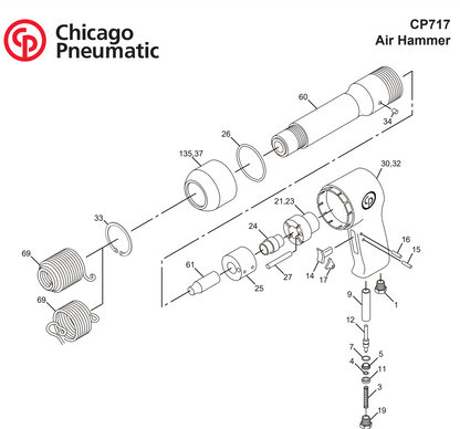 Martillo remachador Cp 717 Chicago Pneumatic