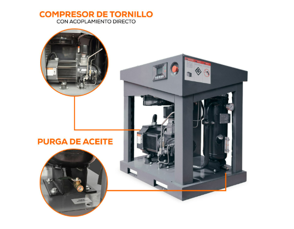 Compresor de Tornillo 40 HP 440V ;  Estacionario  EVANS