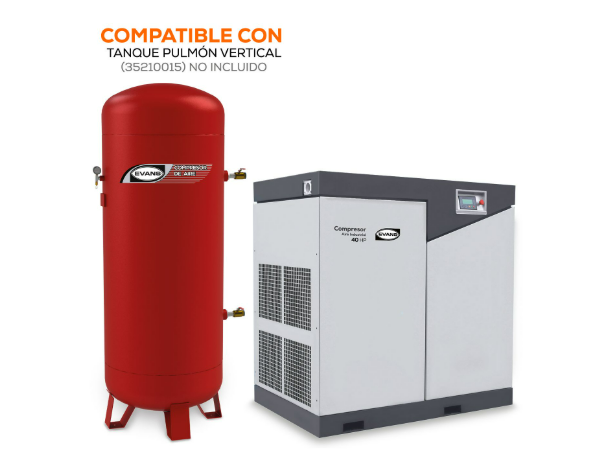 Compresor de Tornillo 40 HP 440V ;  Estacionario  EVANS