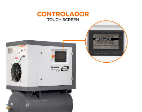 Compresor de Tornillo 5HP 220V 1F Tanque Incluido 5 HP