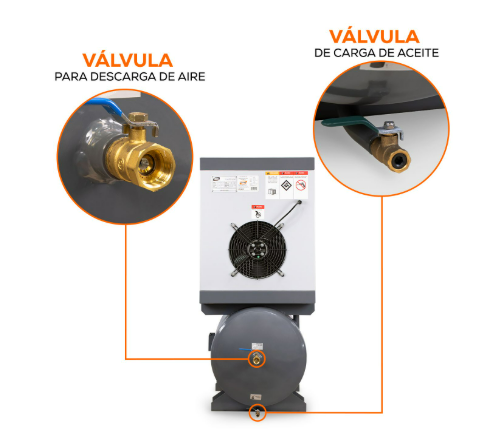 Compresor de Tornillo 5HP 220V 1F Tanque Incluido 5 HP