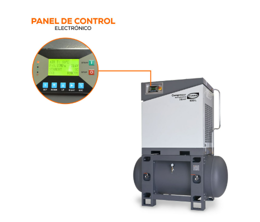 Compresor de Tornillo 7.5 HP 220V - Eficiencia y Rendimiento Continuo para la Industria Evans