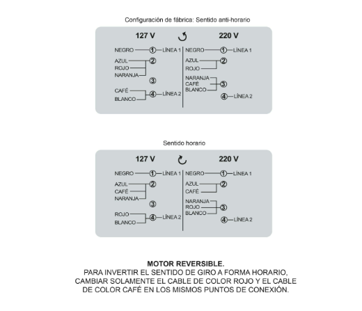 Motor Eléctrico 4 Polos 1/2 HP Monofásico Reversible 110 220 V- Potencia y Versatilidad para Múltiples Aplicaciones Evans