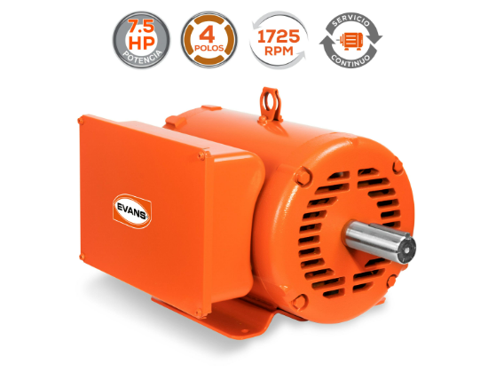 Motor Eléctrico EVANS 7.5 HP Monofásico Reversible – Potencia y Rendimiento Industrial para Aplicaciones Diversas 110 220 v