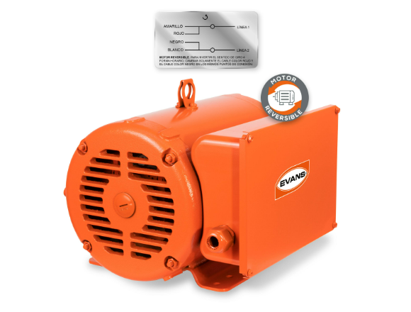 Motor Eléctrico EVANS 7.5 HP Monofásico Reversible – Potencia y Rendimiento Industrial para Aplicaciones Diversas 110 220 v
