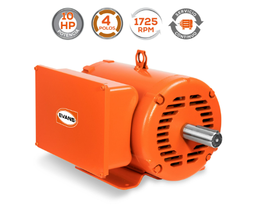 Motor Eléctrico EVANS 10 HP Monofásico Reversible - Potencia y Eficiencia Industrial Evans 110 220 V