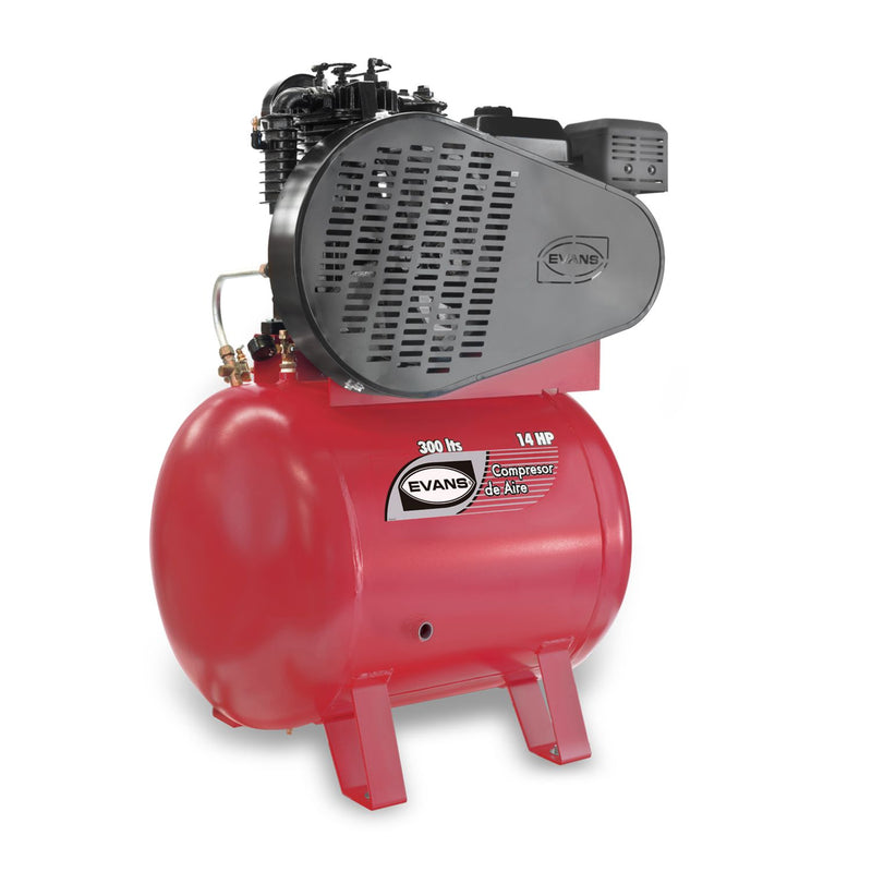 Compresor de Aire 2 Etapas 14HP 300L GASOLINA THUNDER MOTOR 5 HP