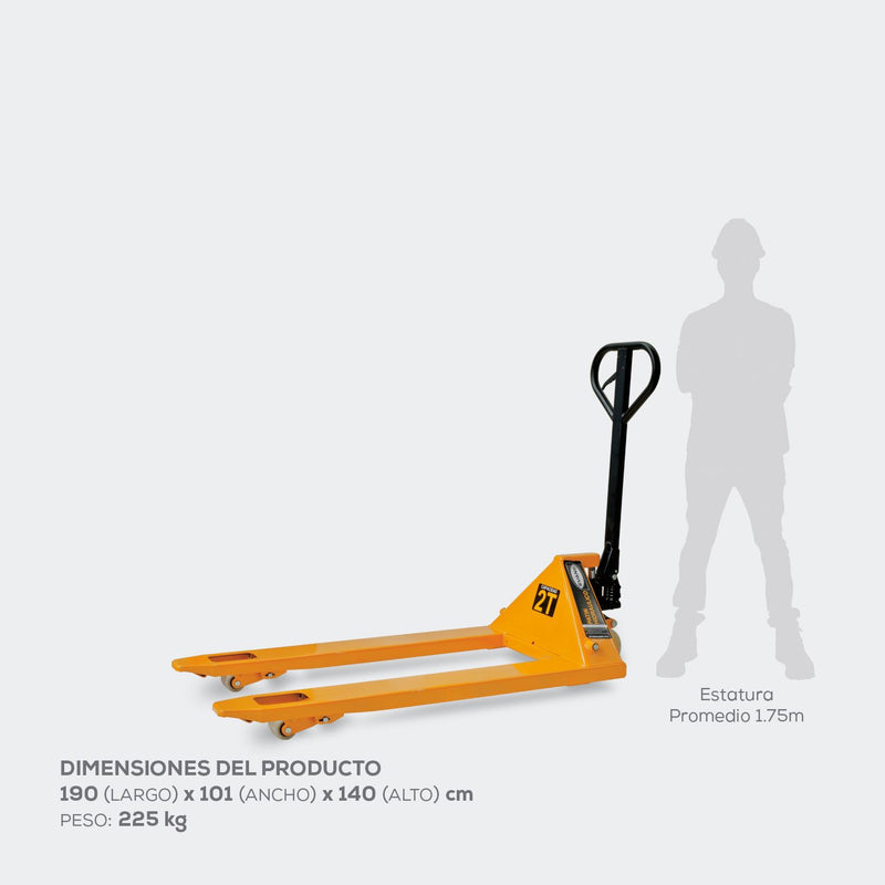 Patín Hidráulico  2 Toneladas - Alta Capacidad y Durabilidad