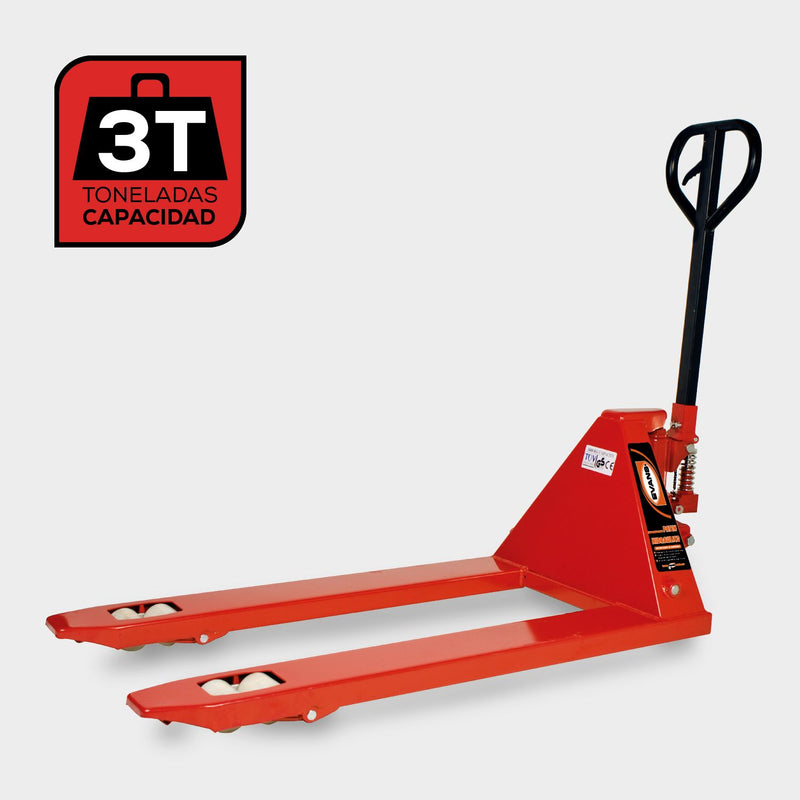 Patín Hidráulico 3 Toneladas - Alta Capacidad y Durabilidad para Cargas Pesadas
