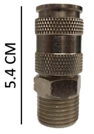 Cople rapido npt  rosca macho  1/2  para espigas   3/8 - 1/4