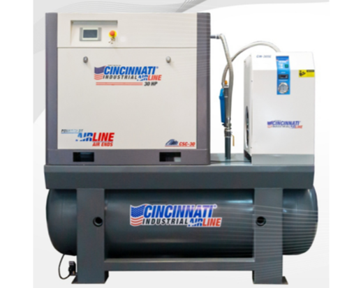 Compresor de tornillo con tanque CSC-30ST CINCINNATI INDUSTRIAL AIRLINE 30 HP 145 PSI