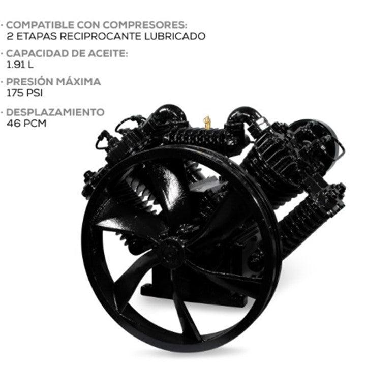 Cabezal de piston 10 HP para compresor Lubricado