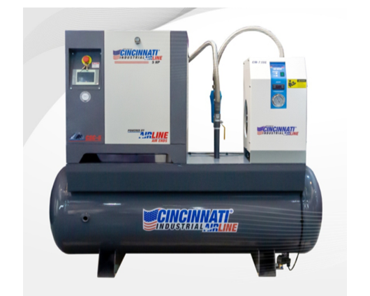Compresor de tornillo con tanque CSC-5ST CINCINNATI INDUSTRIAL AIRLINE 5 HP 145 PSI