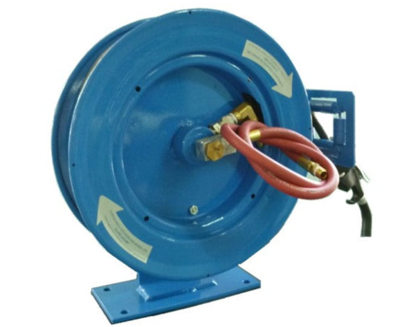 Carrete Retráctil Hybrido Nufetisa 83408 7 Metros por 1/4" Con Pistola De Control De Ambos Modelos