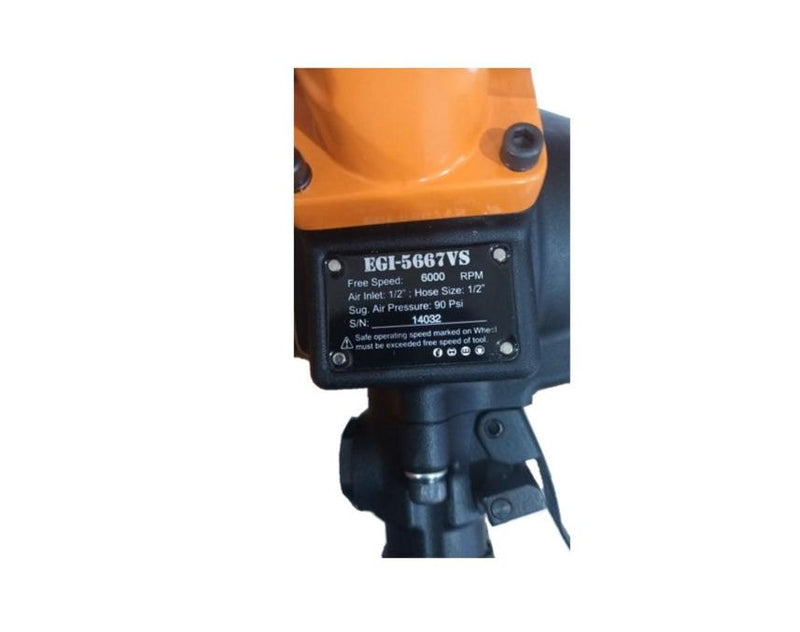 Amoladora vertical neumática EGI 5667 VS Uso Industrial 6000 RPM