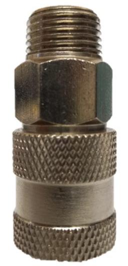 Juego cople rapido macho de 3/8 X 1/4 npt y espiga macho de 1/4 X 1/4 npt