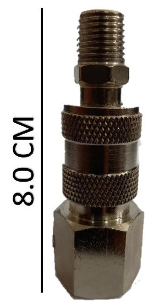 Juego cople rapido hembra de 1/2 X 1/4 npt y espiga macho de 1/4 X1/4 npt