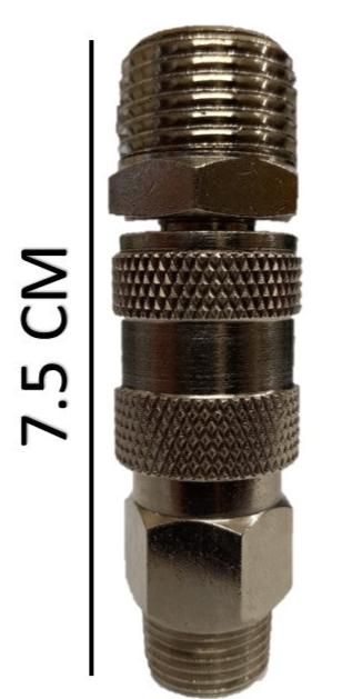 Juego cople rapido macho de 3/8 X 3/8 npt y espiga macho de 1/2 X 3/8 npt