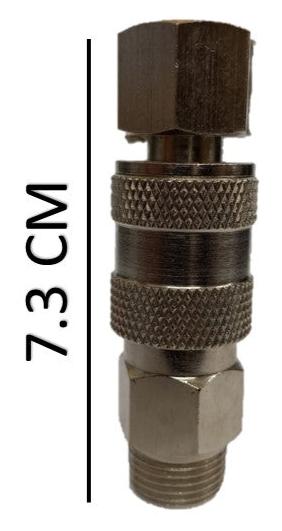 Juego cople rapido macho de 3/8 X 1/4 npt y espiga hembra de 1/2 X 1/4 npt