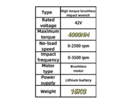 Pistola De Impacto Mando De 1" Inalambrica Himount 285H 4000 Nm Torque