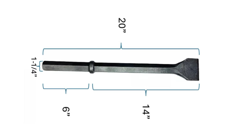 Cincel 41300 Punta Ancha De 3 Mango 1-1/4 X 6 P/rompedor Neumatico