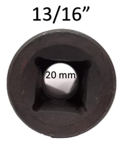 Dado de impacto de doble cuadro 1 X 13/16 pulg