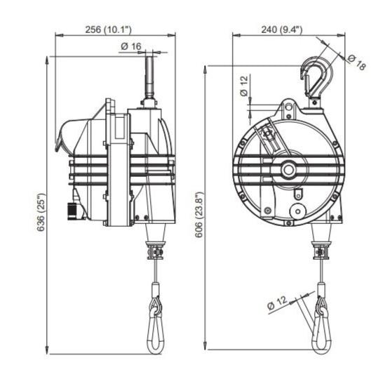 Balancer de 75 a 90kg 2.0 mts, Chicago Pneumatic CP 9970