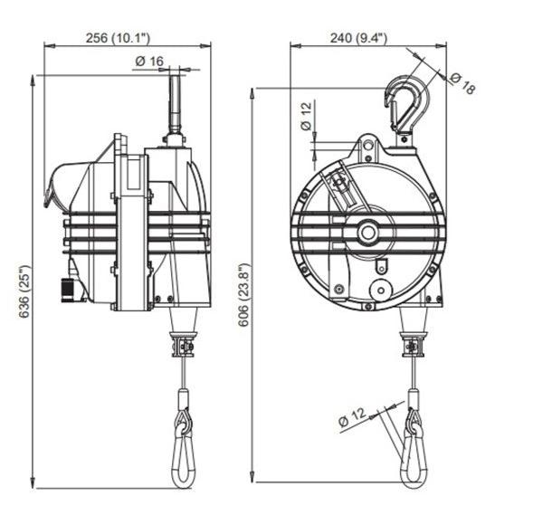 Balancer de 90 a 105 kg, 2.0 mts Chicago Pneumatic CP 9971