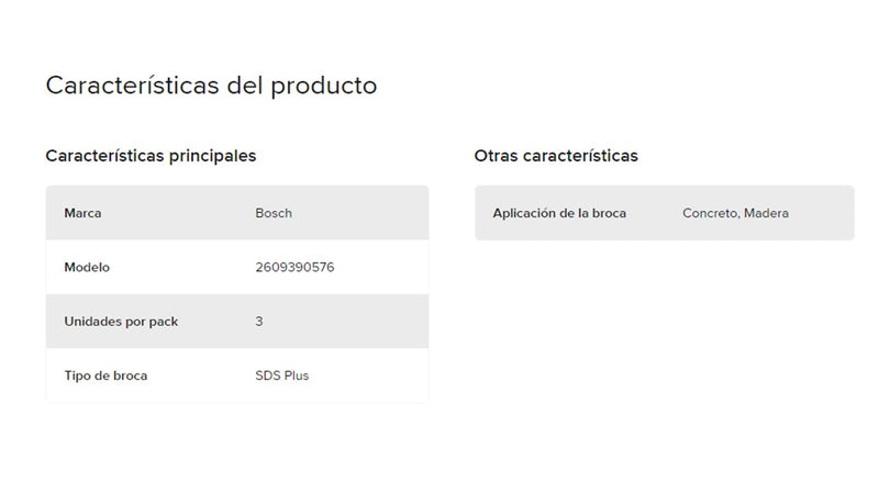 Juego Brocas Bosch Sds Plus 2609390576 /2609390394 /2608690101