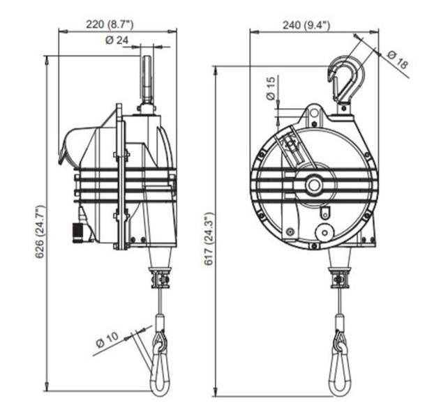 Balancer de 30 a 35 kg. 2.0 mts Chicago Pneumatic CP 9965