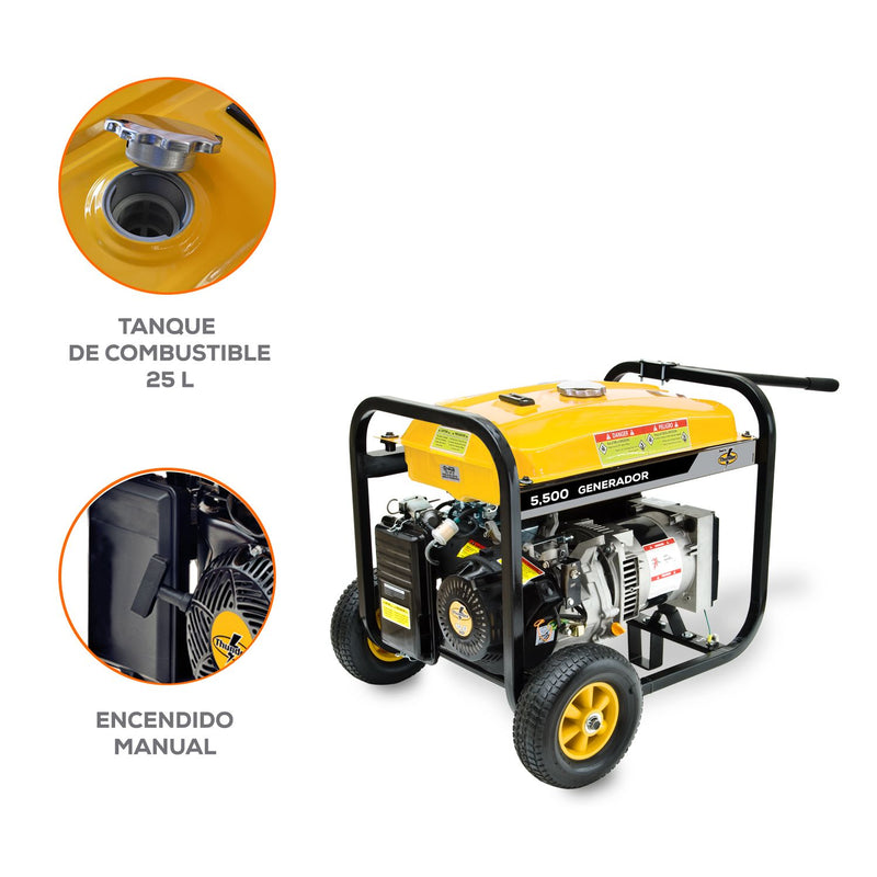 Generador Monofásico EVANS 5,500 W  Potente y Versátil