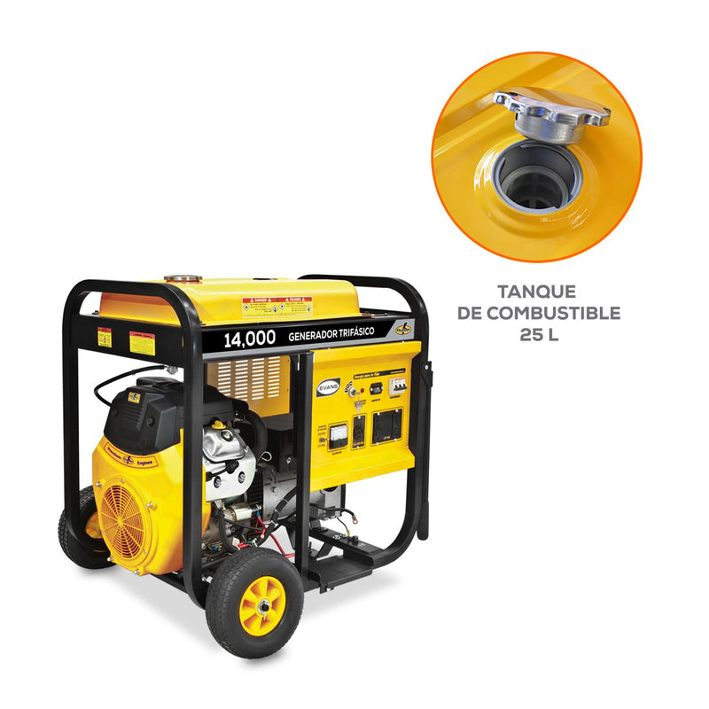 Generador Trifásico EVANS 14,000 VA - Potencia para Grandes Demandas