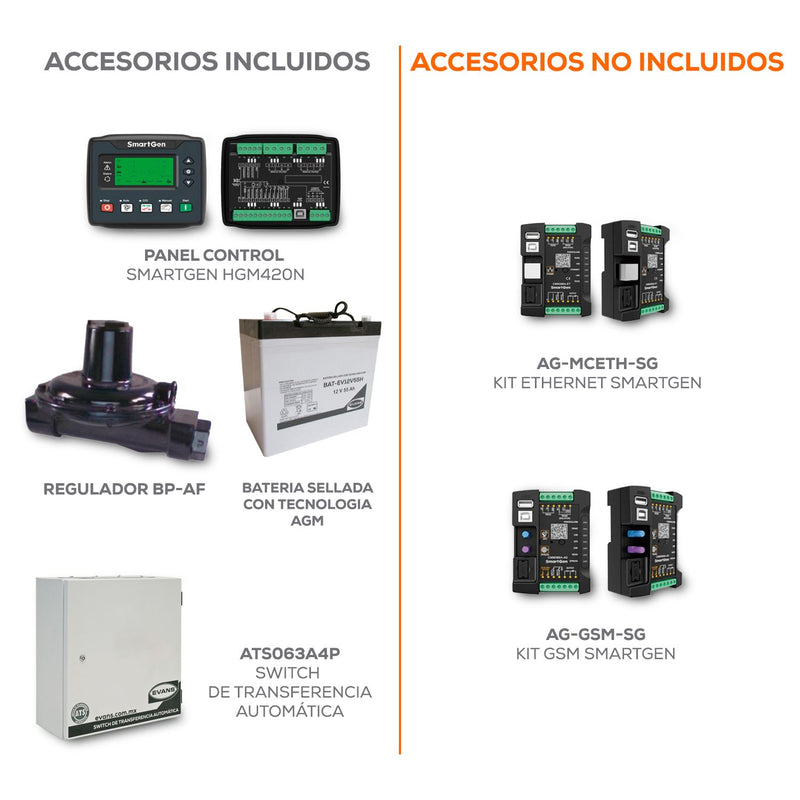 Generador Monofásico EVANS 12kW Respaldo Energético Confiable para Industria y Hogar