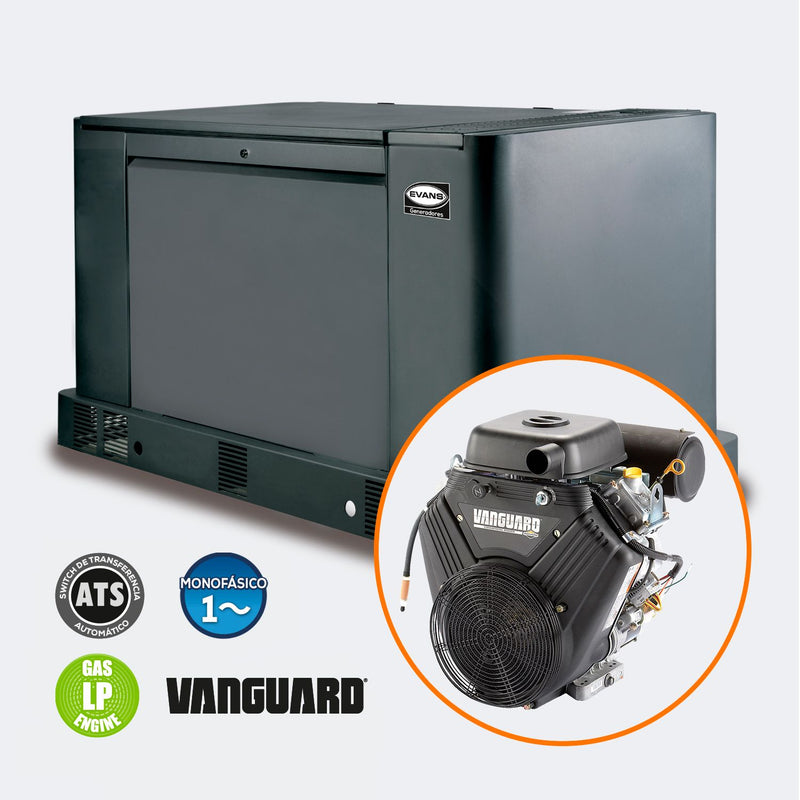 Generador Monofásico EVANS 16.6kW  –  Respaldo para Industrias y Negocios