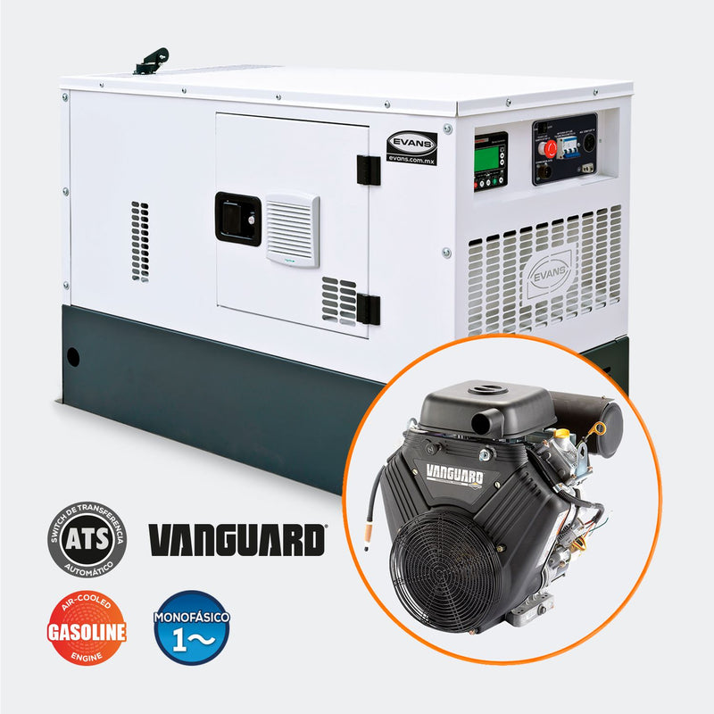 Generador Monofásico EVANS 16.6kW Máximos – Respaldo Energético Confiable para Negocios e Industrias