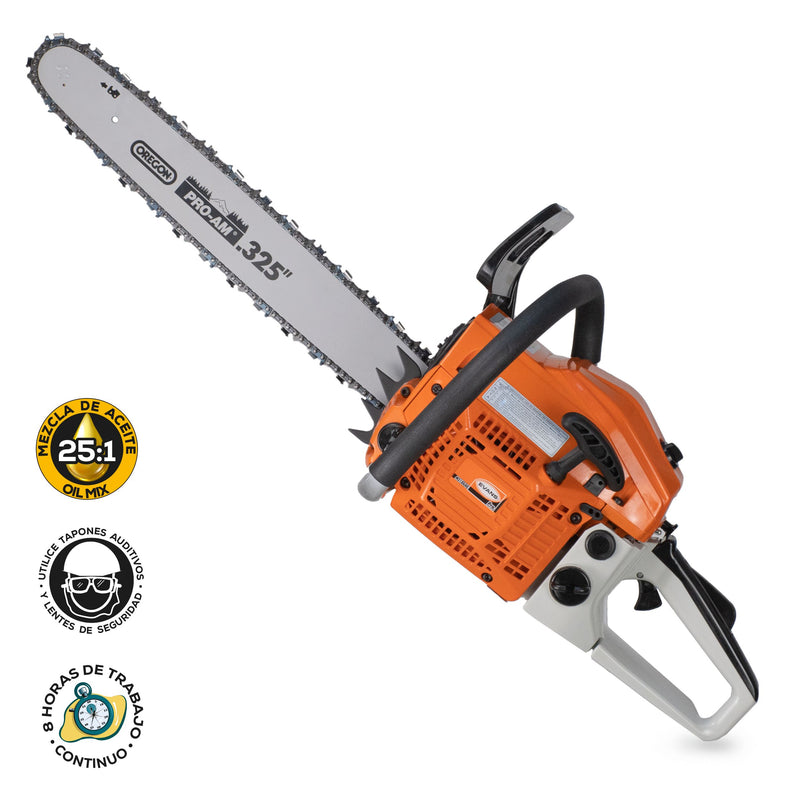 Motosierra  motor 2T de 48 cc, barra de 18"