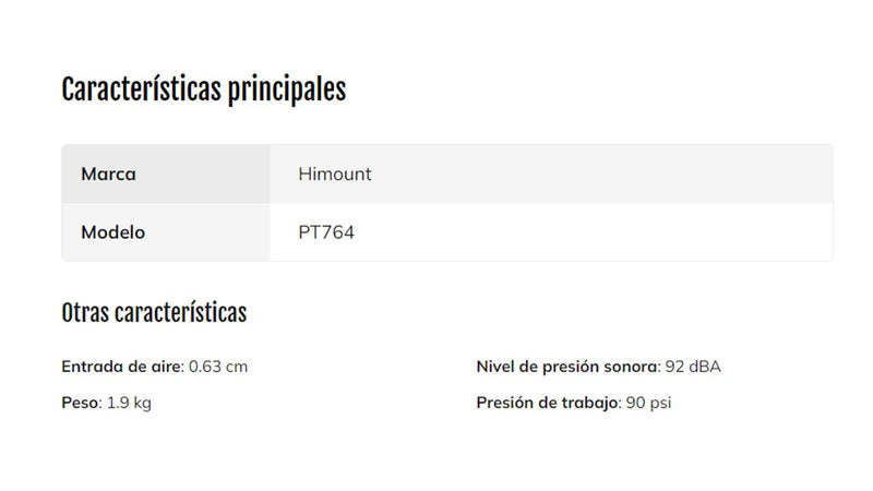 Lijadora Neumática 10000 Rpm Almohadilla De Espuma PT 764