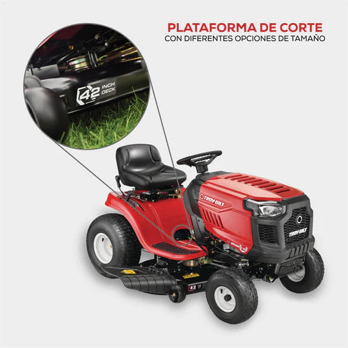 Tracto podador EVANS 19 HP – 42" de Corte y 7 Velocidades!