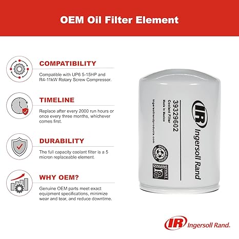 39329602 Elemento de filtro de aceite, Ingersoll-Rand