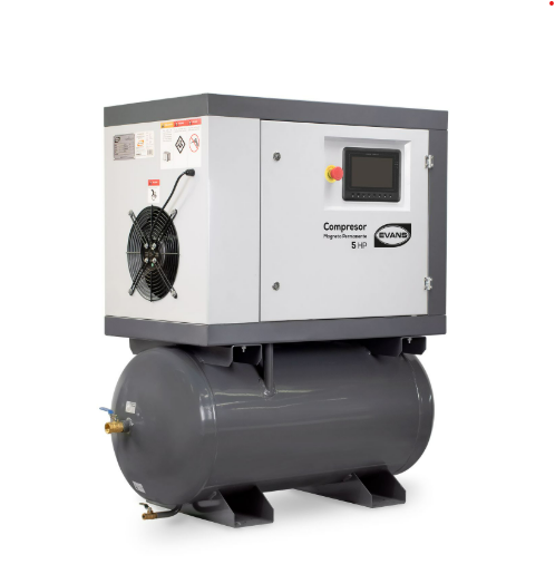 Compresor de Tornillo 5HP 220V 1F Tanque Incluido 5 HP